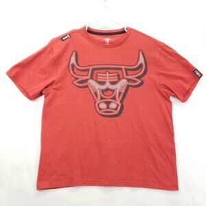 Chicago Bulls Shirt Mens Large Red Chi-Town Short Sleeve Crew Neck Unk Brand